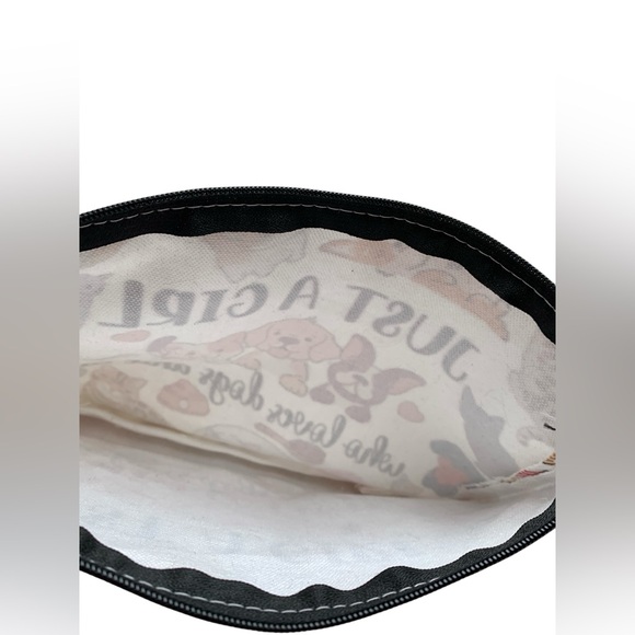 JUST A GIRL who Loves Dogs and Cats Pet-Themed Pouch Makeup Cosmetic Bag - Picture 3 of 4